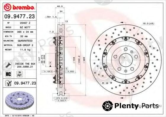  BREMBO part 09.9477.23 (09947723) Brake Disc