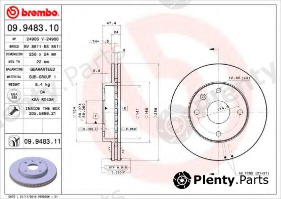  BREMBO part 09.9483.11 (09948311) Brake Disc