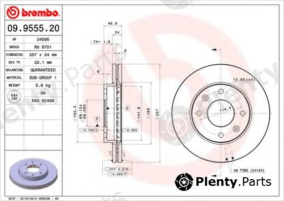  BREMBO part 09.9555.20 (09955520) Brake Disc