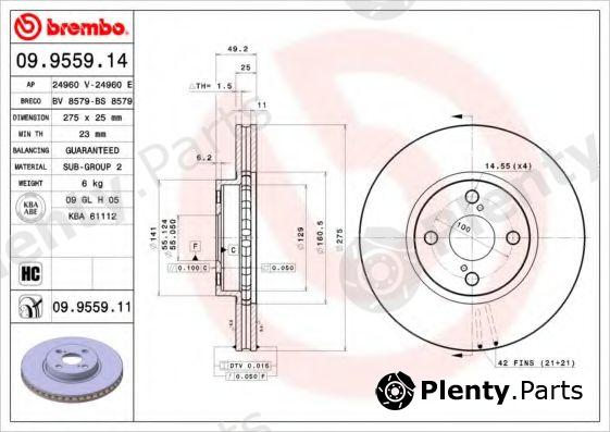 BREMBO part 09.9559.11 (09955911) Brake Disc