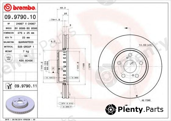  BREMBO part 09.9790.10 (09979010) Brake Disc