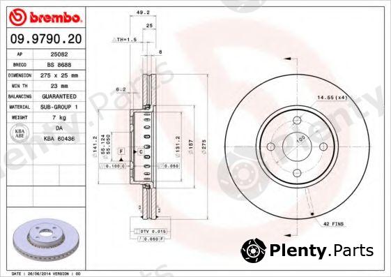  BREMBO part 09.9790.20 (09979020) Brake Disc