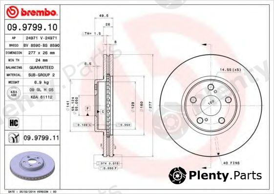  BREMBO part 09.9799.10 (09979910) Brake Disc