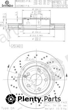  BREMBO part 09.9825.10 (09982510) Brake Disc
