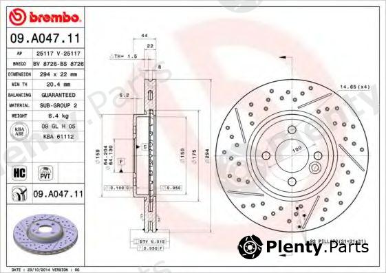  BREMBO part 09.A047.11 (09A04711) Brake Disc