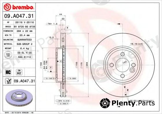  BREMBO part 09.A047.31 (09A04731) Brake Disc