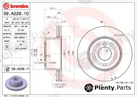  BREMBO part 09.A229.10 (09A22910) Brake Disc