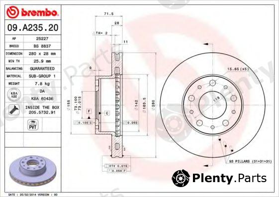  BREMBO part 09A23520 Brake Disc