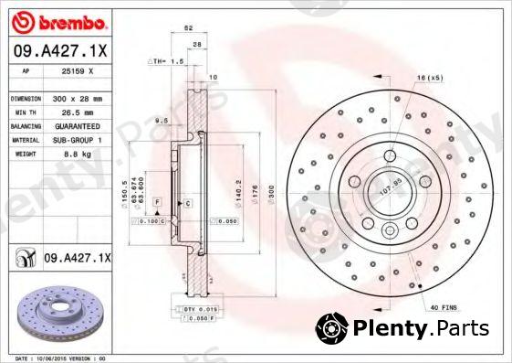  BREMBO part 09A4271X Brake Disc