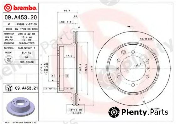  BREMBO part 09A45320 Brake Disc