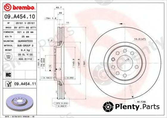  BREMBO part 09.A454.10 (09A45410) Brake Disc
