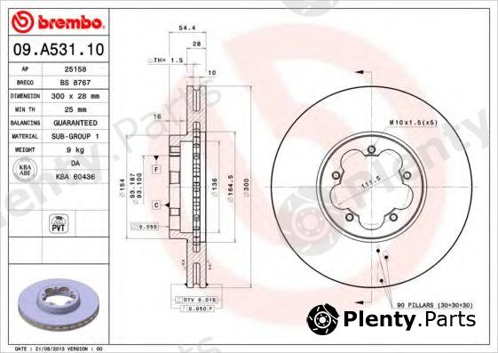  BREMBO part 09.A531.10 (09A53110) Brake Disc