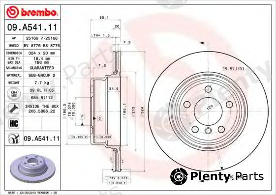  BREMBO part 09.A541.11 (09A54111) Brake Disc