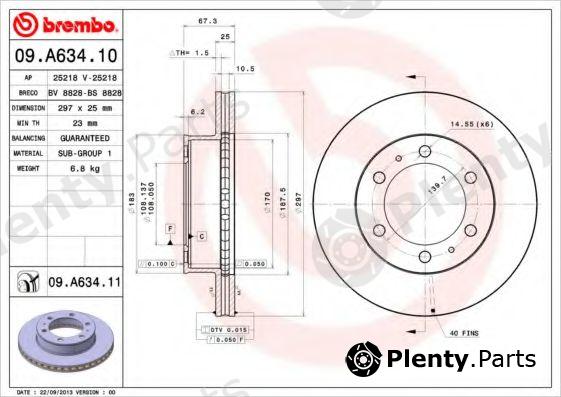  BREMBO part 09.A634.10 (09A63410) Brake Disc
