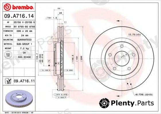  BREMBO part 09.A716.11 (09A71611) Brake Disc