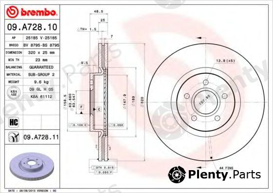  BREMBO part 09.A728.10 (09A72810) Brake Disc