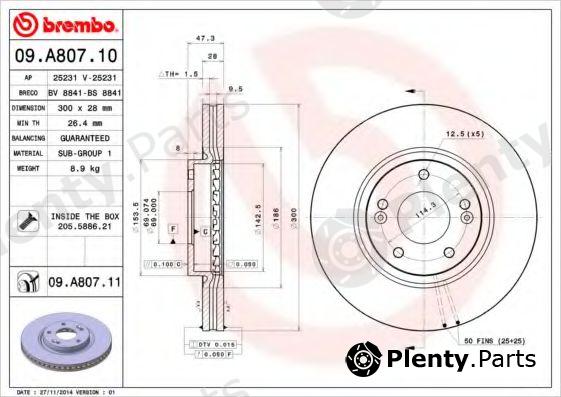  BREMBO part 09A80710 Brake Disc