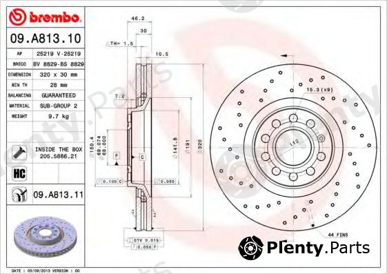  BREMBO part 09.A813.10 (09A81310) Brake Disc