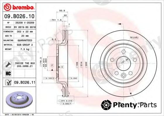  BREMBO part 09.B026.11 (09B02611) Brake Disc