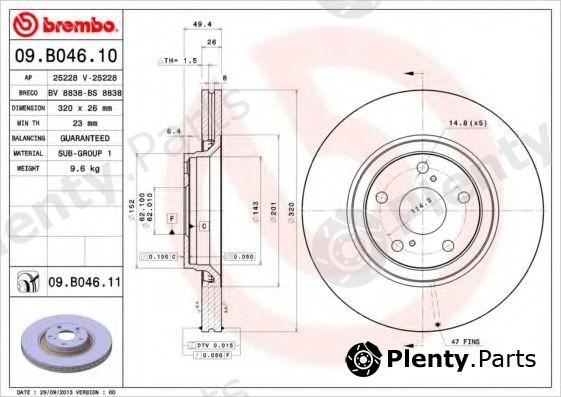  BREMBO part 09.B046.11 (09B04611) Brake Disc