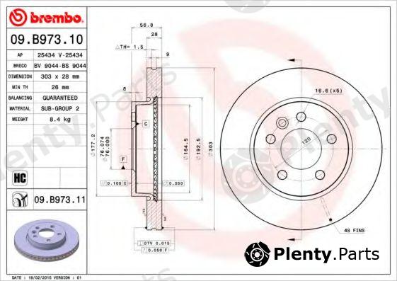  BREMBO part 09.B973.11 (09B97311) Brake Disc