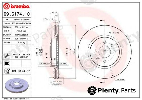  BREMBO part 09.C174.11 (09C17411) Brake Disc