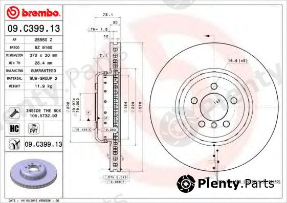  BREMBO part 09.C399.13 (09C39913) Brake Disc