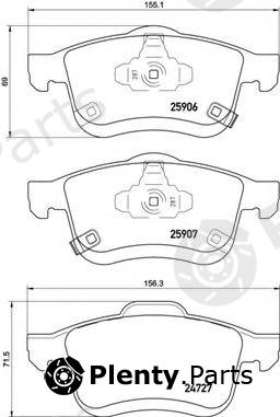  BREMBO part P23155 Brake Pad Set, disc brake