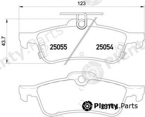  BREMBO part P28070 Brake Pad Set, disc brake