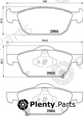  BREMBO part P28076 Brake Pad Set, disc brake