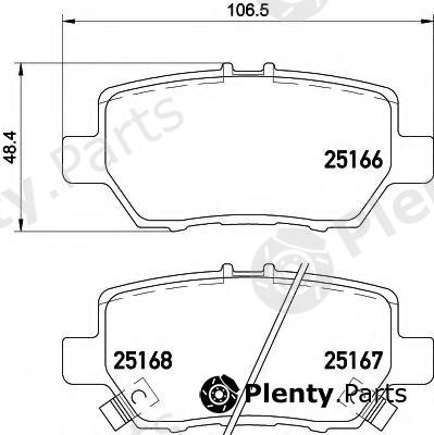  BREMBO part P28078 Brake Pad Set, disc brake