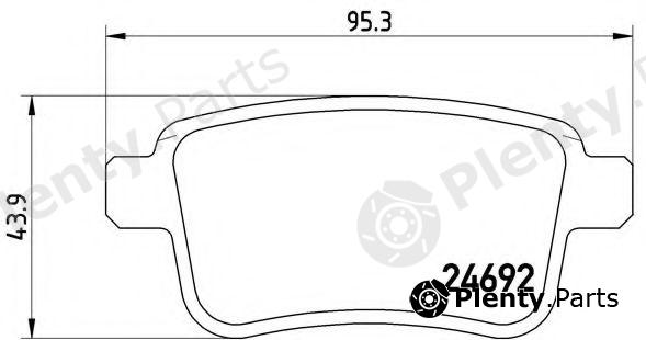  BREMBO part P68043 Brake Pad Set, disc brake