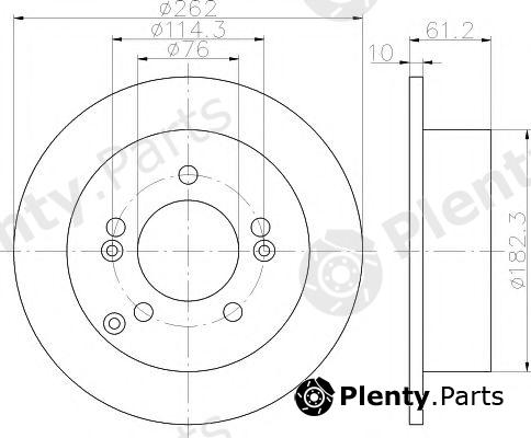  MINTEX part MDC2125 Brake Disc