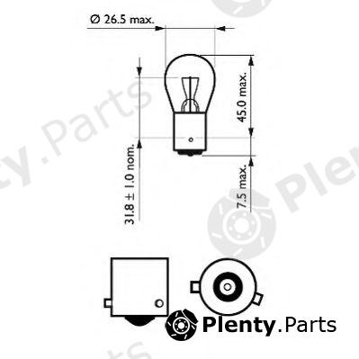  PHILIPS part 12088CP Bulb, rear fog light
