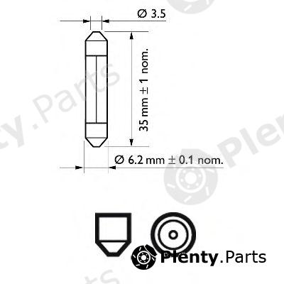  PHILIPS part 12848CP Bulb, glove box light