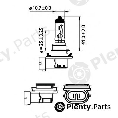  PHILIPS part 12362WHVB1 Bulb, fog light