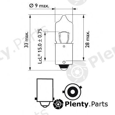  PHILIPS part 12036CP Bulb, park-/position light