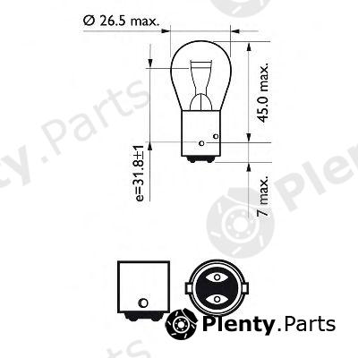  PHILIPS part 12594B2 Bulb, tail light