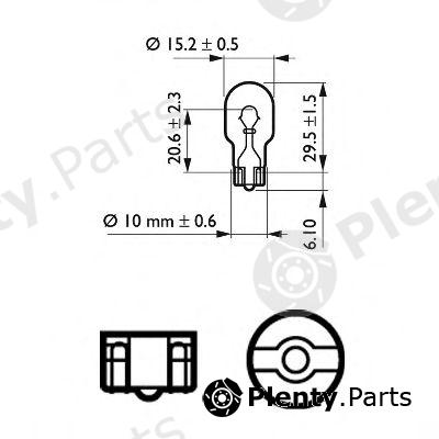 PHILIPS part 12067B2 Bulb, auxiliary stop light