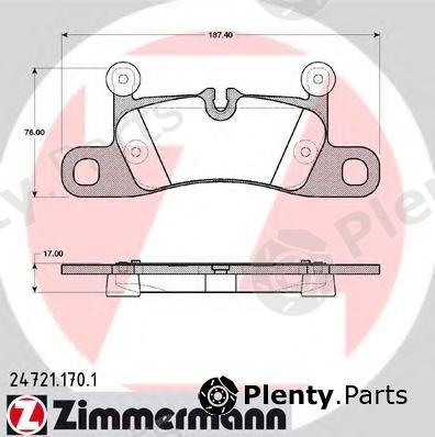  ZIMMERMANN part 24721.170.1 (247211701) Brake Pad Set, disc brake