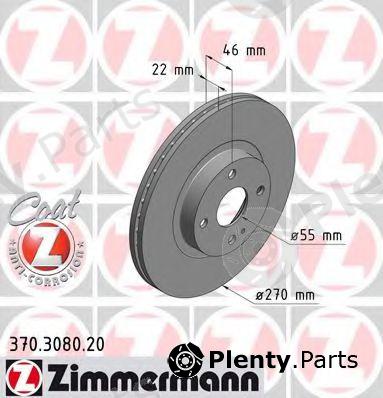  ZIMMERMANN part 370.3080.20 (370308020) Brake Disc
