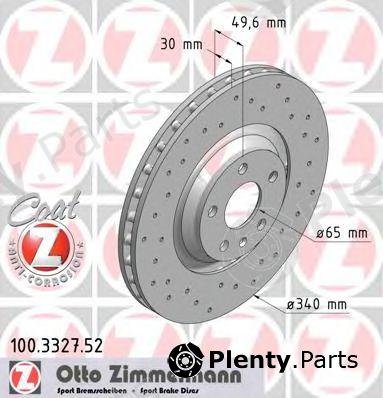  ZIMMERMANN part 100.3327.52 (100332752) Brake Disc