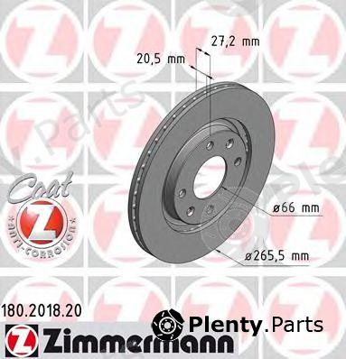  ZIMMERMANN part 180.2018.20 (180201820) Brake Disc
