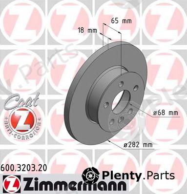  ZIMMERMANN part 600.3203.20 (600320320) Brake Disc