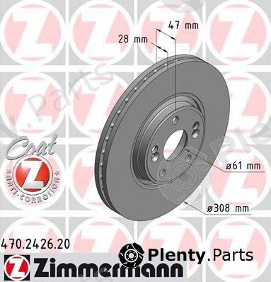  ZIMMERMANN part 470.2426.20 (470242620) Brake Disc