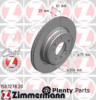  ZIMMERMANN part 150.1278.20 (150127820) Brake Disc