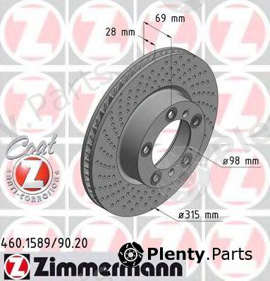  ZIMMERMANN part 460.1590.20 (460159020) Brake Disc