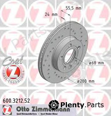  ZIMMERMANN part 600.3212.52 (600321252) Brake Disc