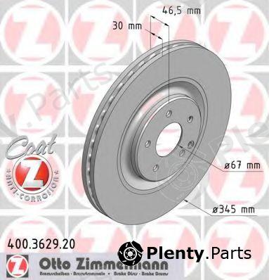 ZIMMERMANN part 400.3629.20 (400362920) Brake Disc
