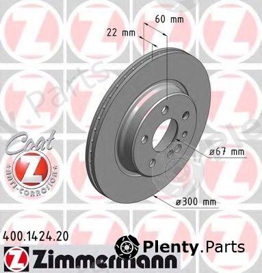  ZIMMERMANN part 400.1424.20 (400142420) Brake Disc